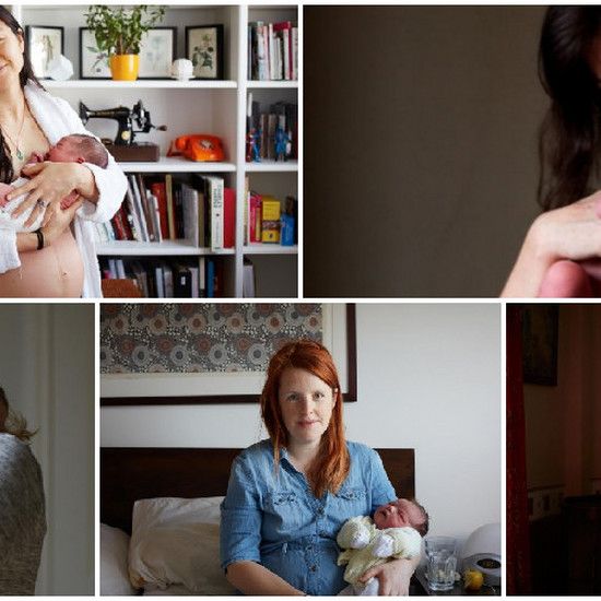 Чрезвычайные фотографии матери и ребенка через 24 часа после родов