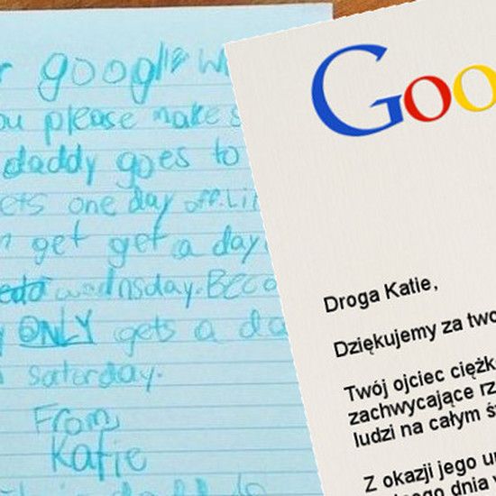 Девушка пишет в Google'a, by ten przyznał jej ojcu wolny dzień. Zobaczcie, czym to argumentuje i co odpisał jej szef taty