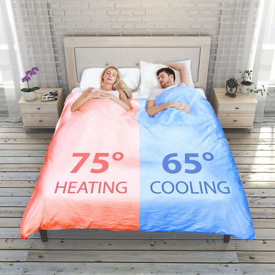 Это одеяло изменяет температуру на обеих сторонах кровати и решает проблему многих пар