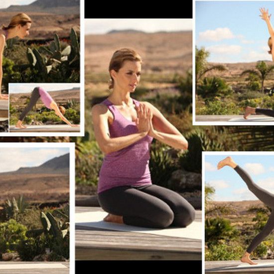 Йога для начинающих - простые упражнения показаны верхней моделью