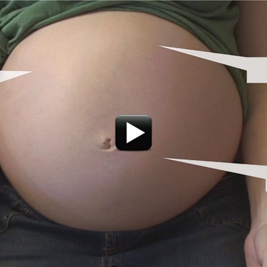 Необычное видео: ребенок двигается в животе матери. Вы можете видеть, где его ноги, голова и торс!