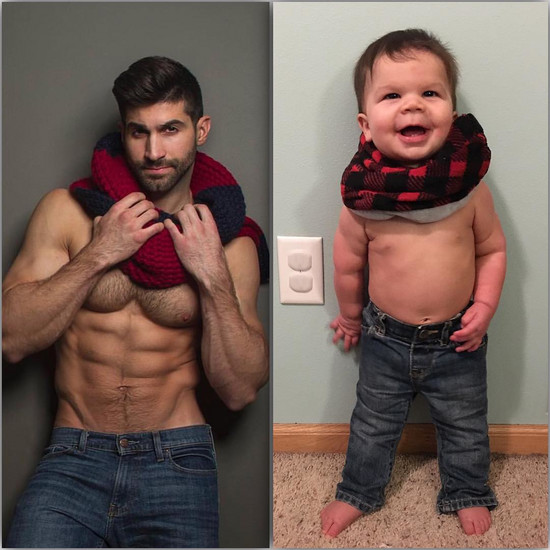 Очаровательный ребенок побеждает Instagram, подражая фотографиям красивого дяди