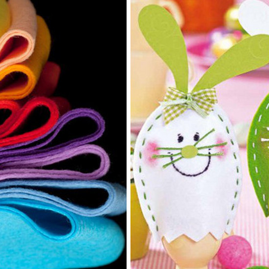 Пасхальное украшение из войлока: декоративные пасхальные кролики