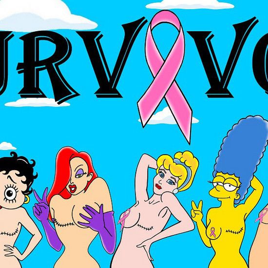 Популярные герои мультфильмов в борьбе с раком! Они напоминают нам о профилактике и солидарности с больными женщинами