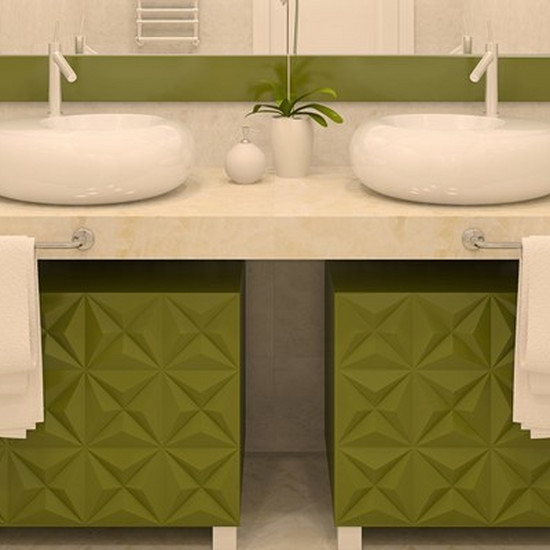 Зеленая ванная комната или домашний оазис в цвете надежды