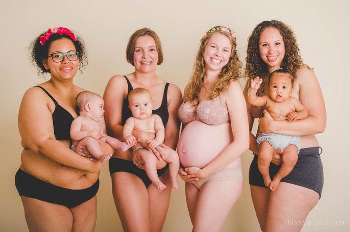 Женщины после беременности без ретуши. Вместо того, чтобы стыдиться своих тел, они с гордостью представляют их. И это правильно! (Изображение)
